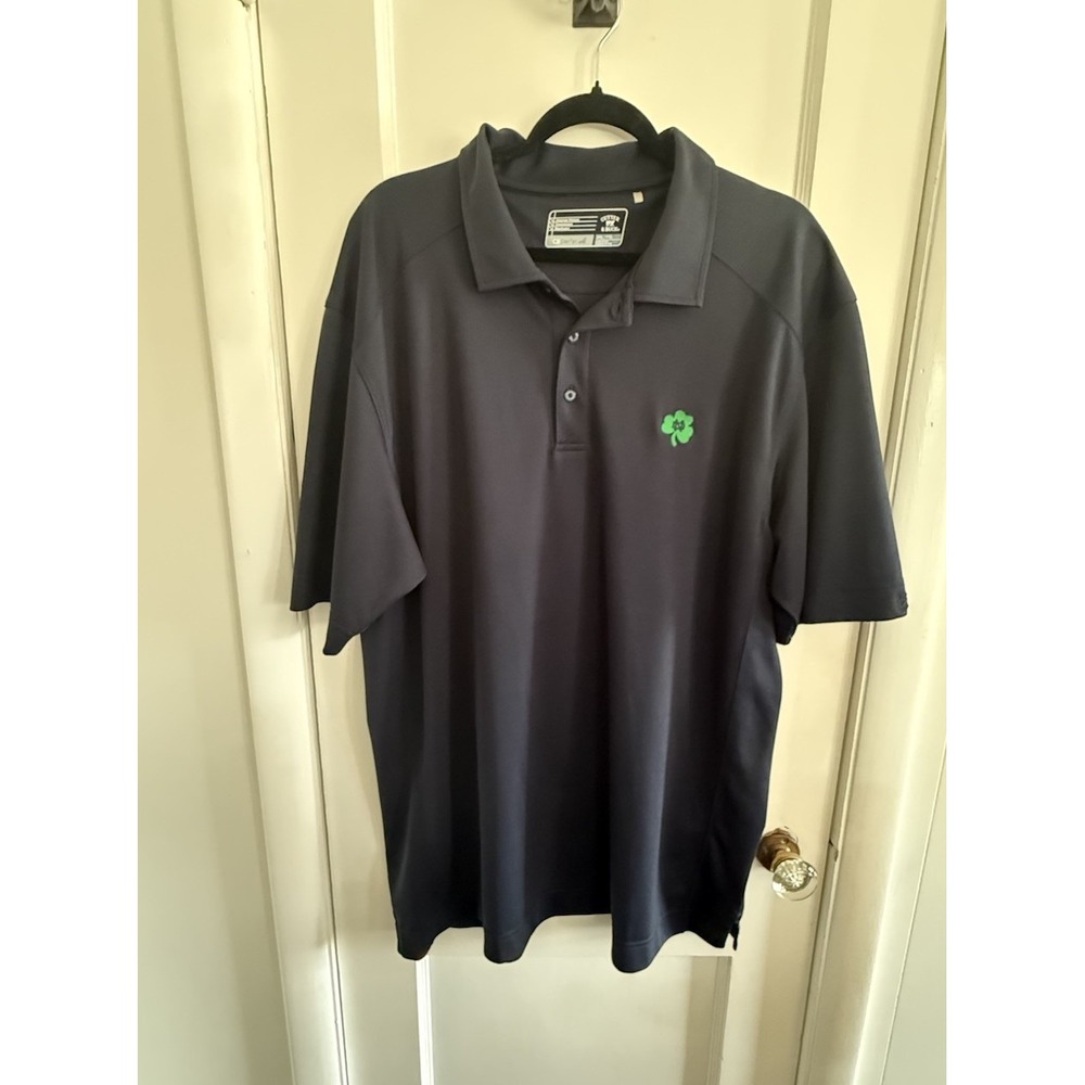 Notre Dame Fighting Irish Cutter & Buck ND Logo DryTec Solid Polo Navy XXL